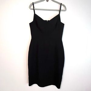 Black Halo women’s Sz 12 sheath dress spaghetti straps little black dress